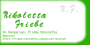 nikoletta friebe business card